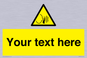 Custom warning sudden loud noise